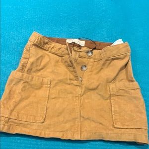 tan jean mini skirt